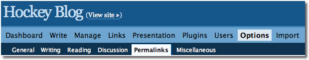 Click the options Tab
